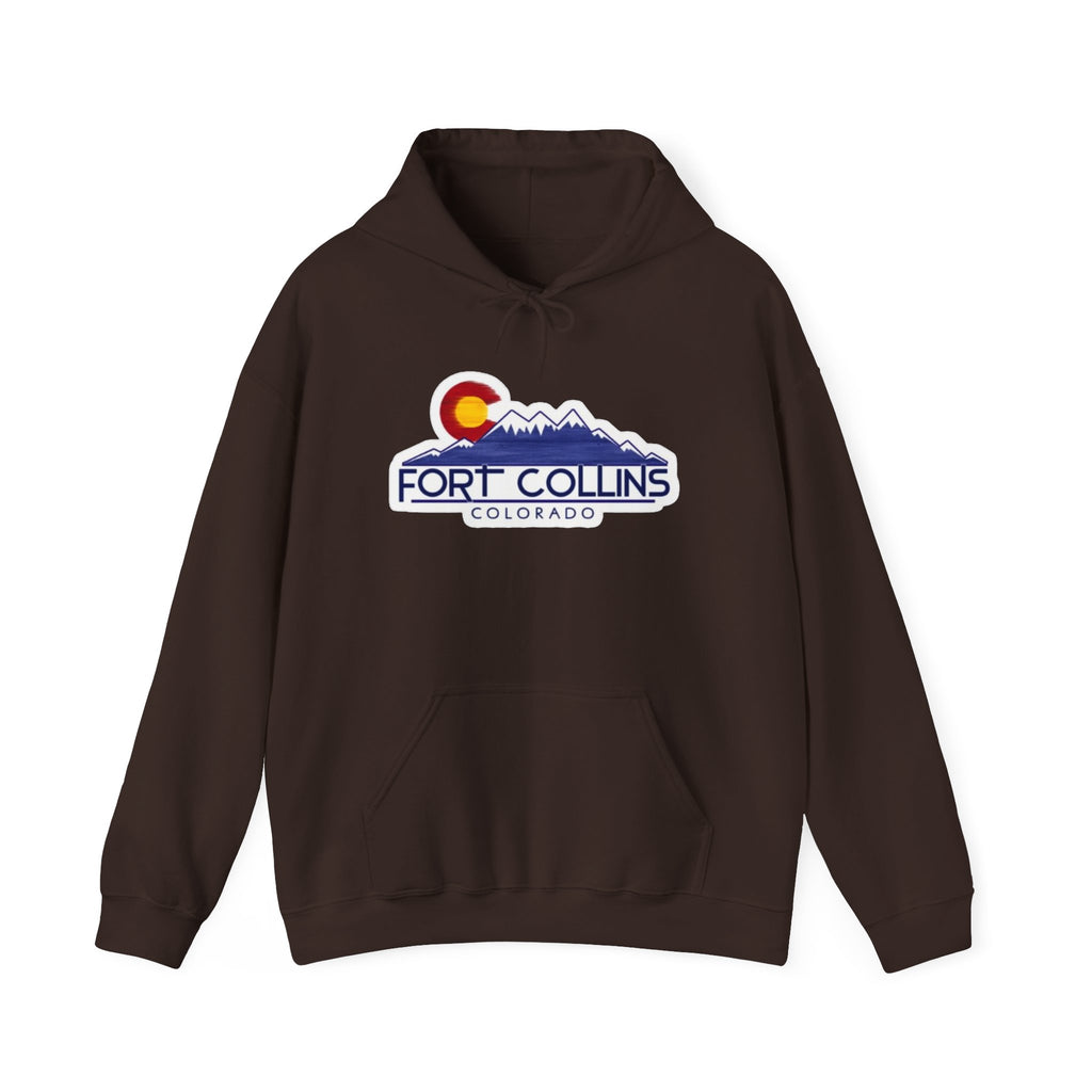 Fort Collins Colorado Mountain Logo Hoodie