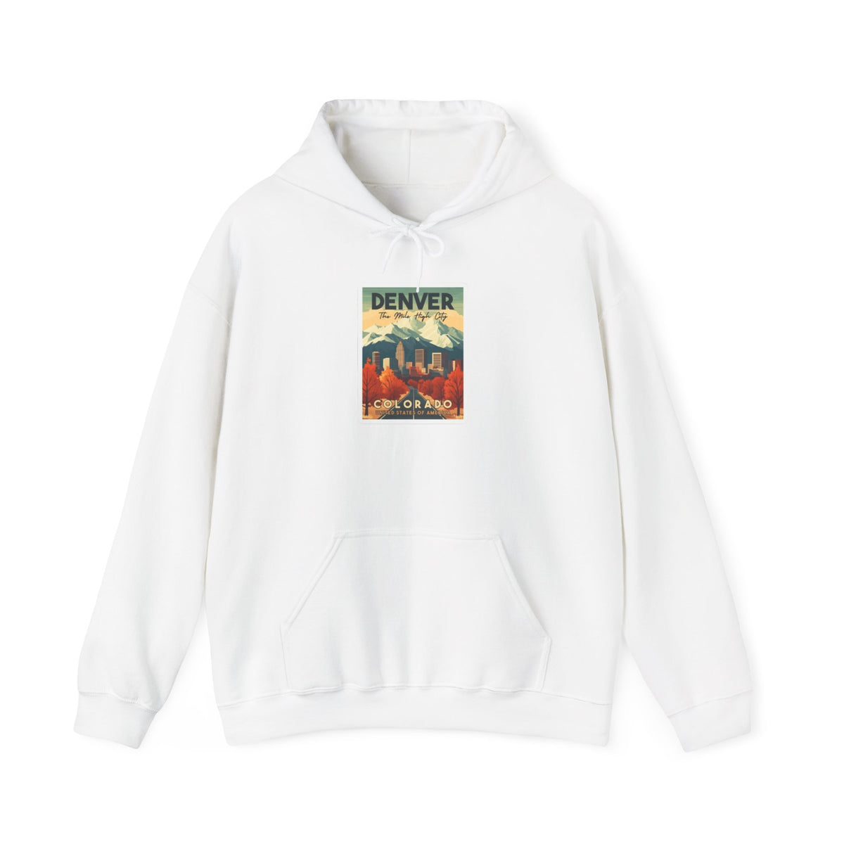 Denver Vintage Travel Poster Hoodie