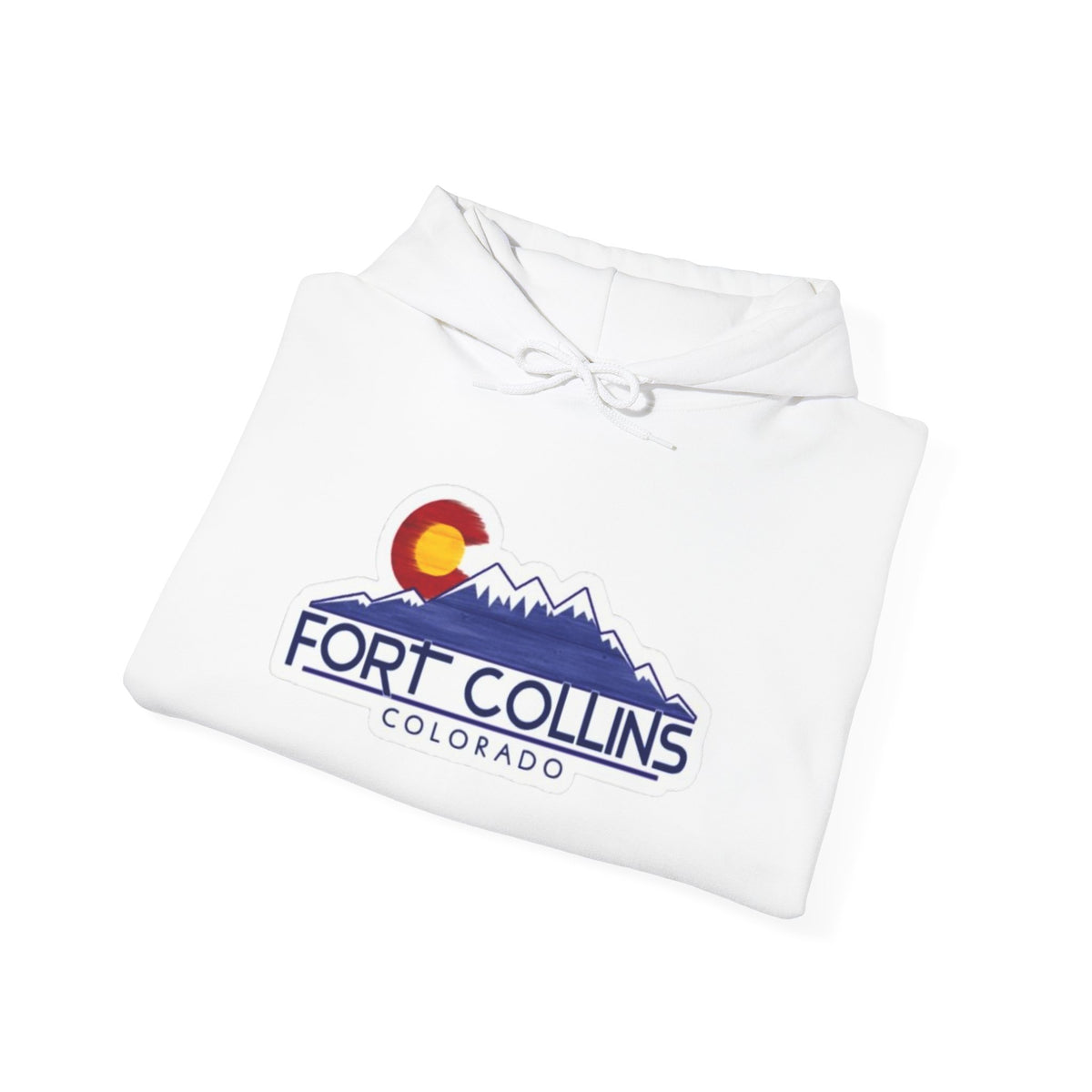 Fort Collins Colorado Mountain Logo Hoodie