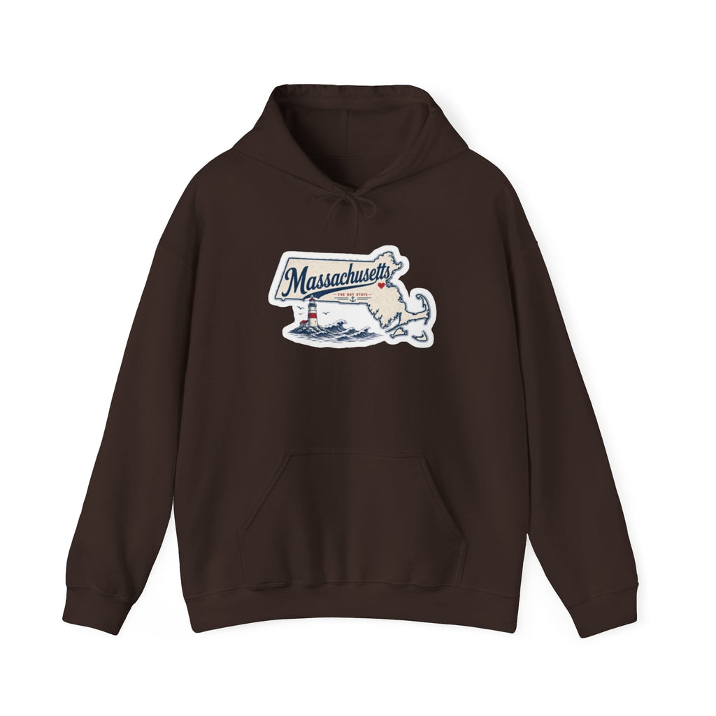 Massachusetts Map Souvenir Hoodie