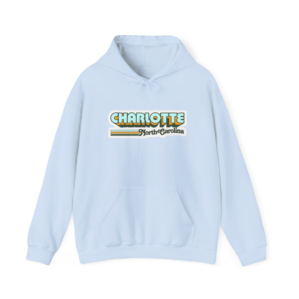 Charlotte North Carolina Retro Graphic Hoodie