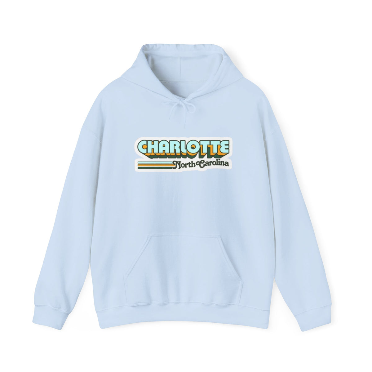 Charlotte North Carolina Retro Graphic Hoodie