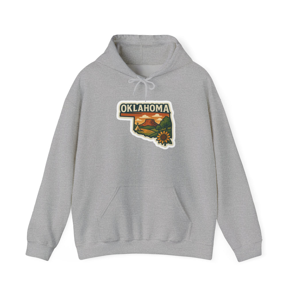 Oklahoma State Map Hoodie