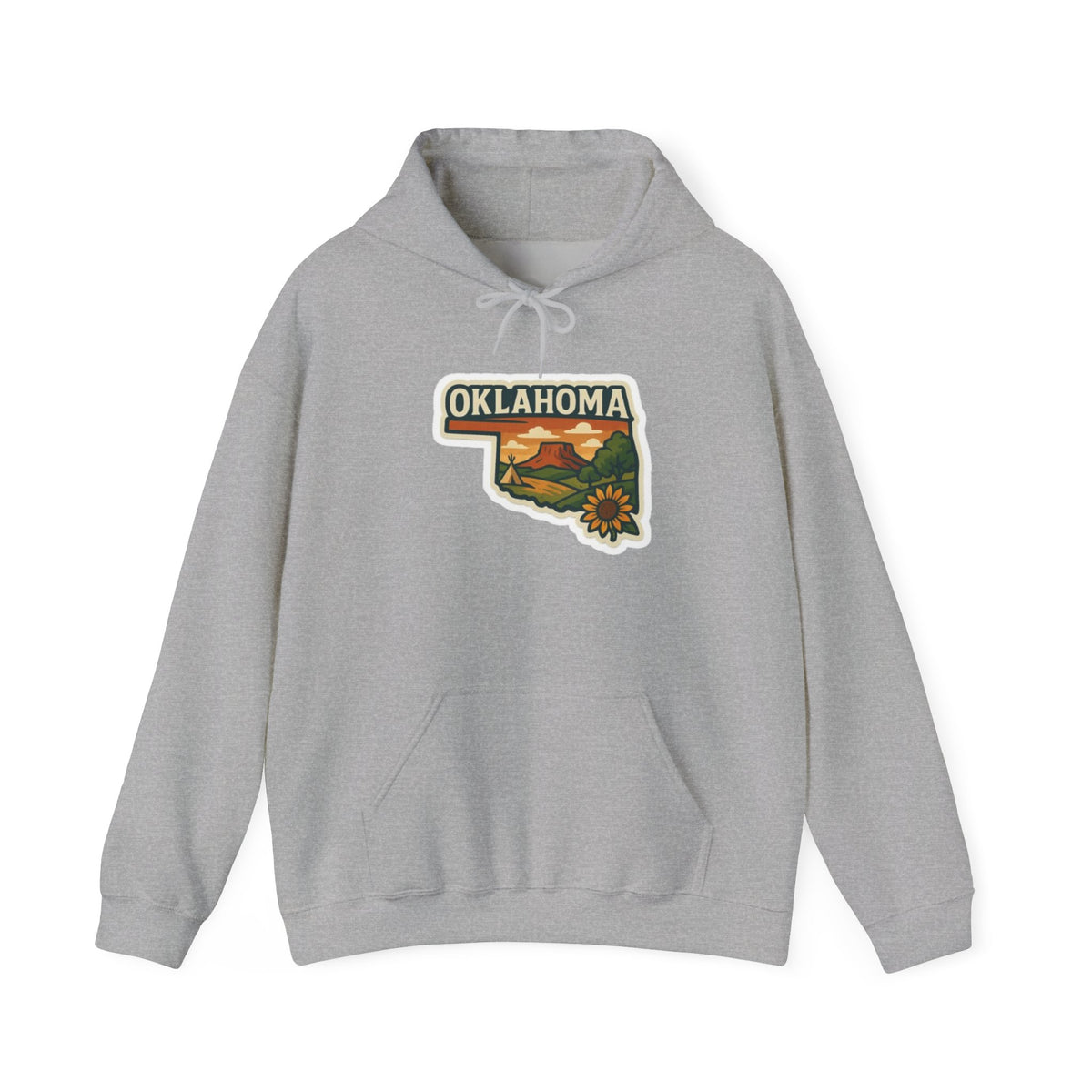 Oklahoma State Map Hoodie