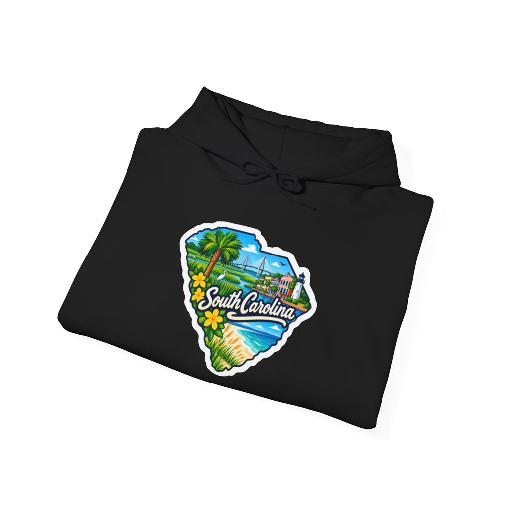 South Carolina Map Hooded Sweatshirt