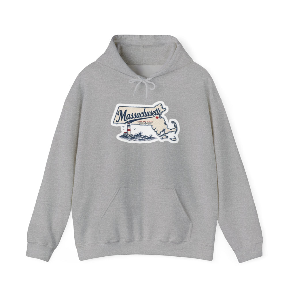 Massachusetts Map Souvenir Hoodie