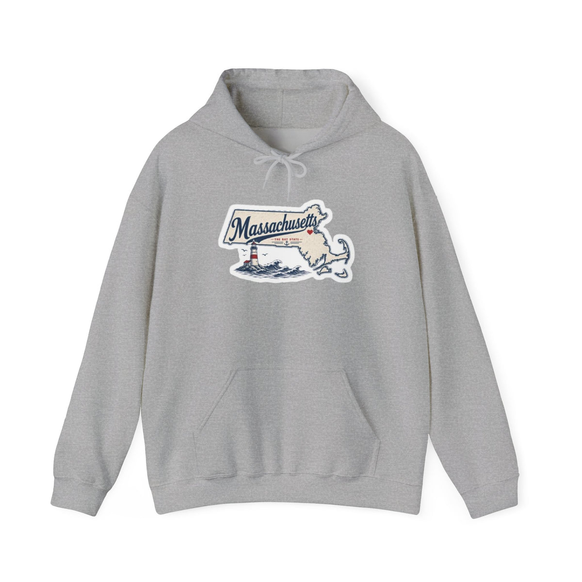 Massachusetts Map Souvenir Hoodie