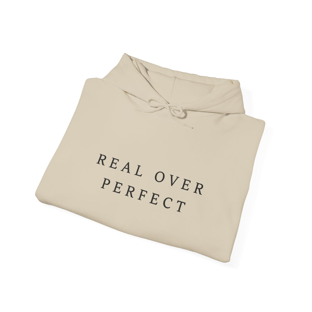 Real Over Perfect Inspirational Hoodie