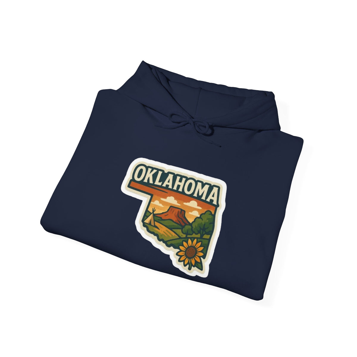 Oklahoma State Map Hoodie