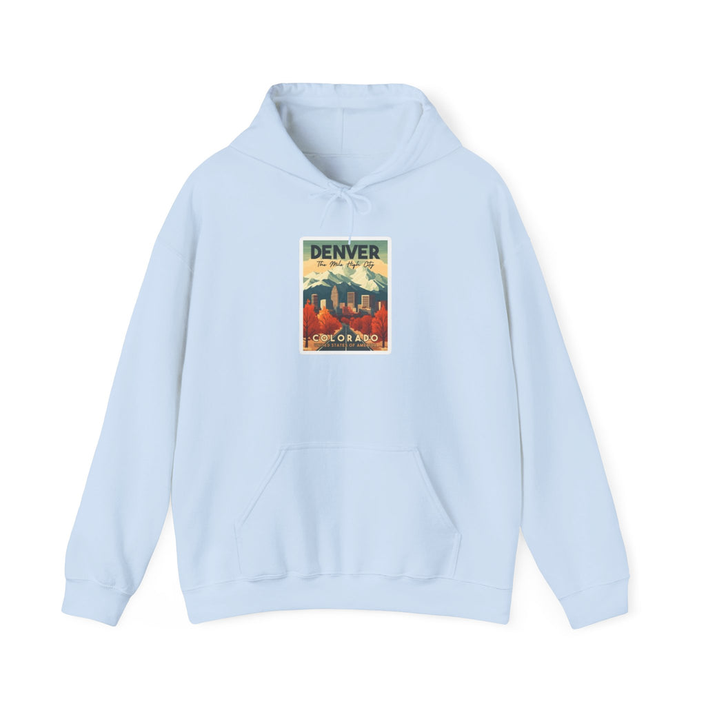 Denver Vintage Travel Poster Hoodie