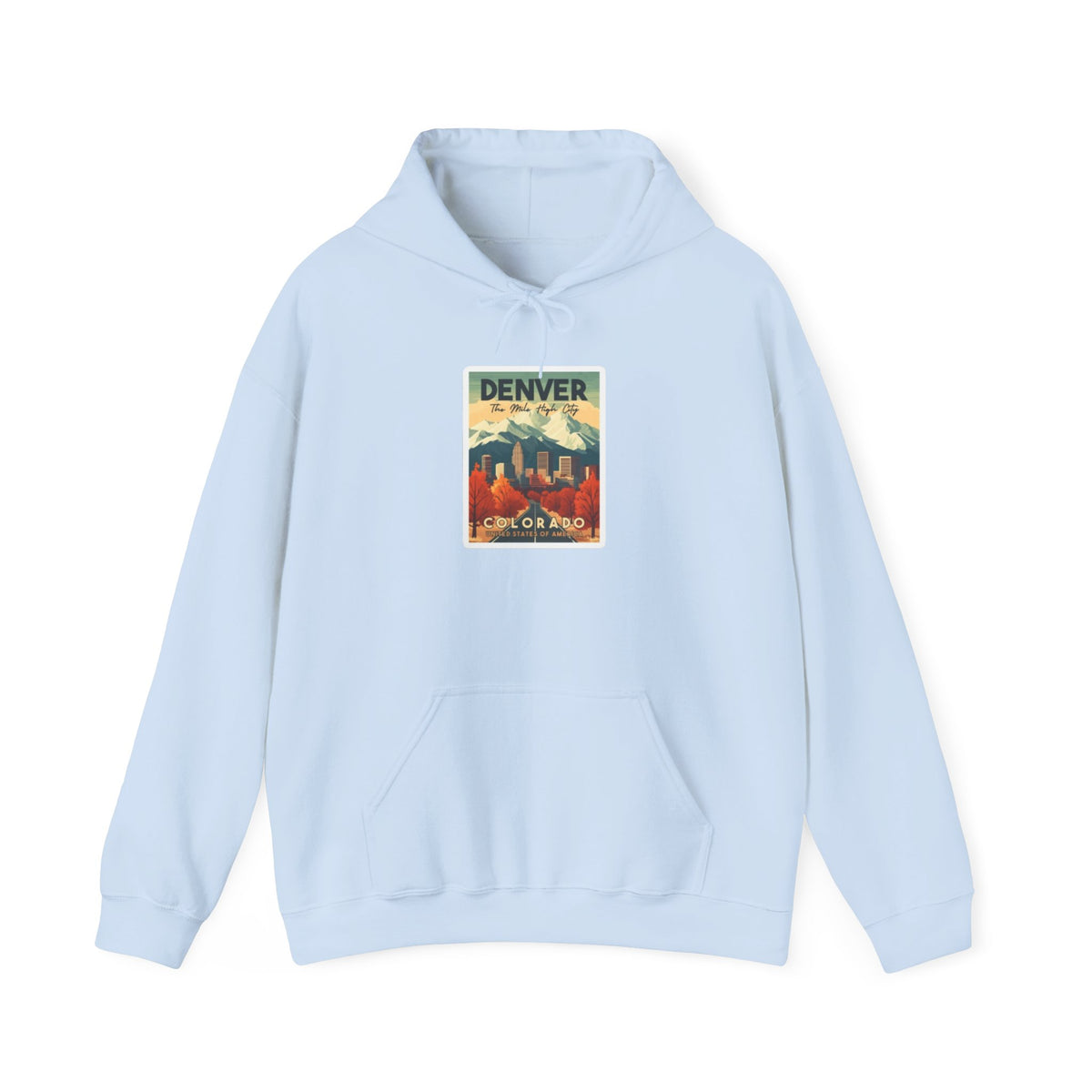Denver Vintage Travel Poster Hoodie
