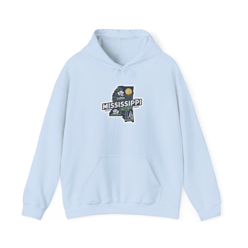 Mississippi Map Pullover Hoodie