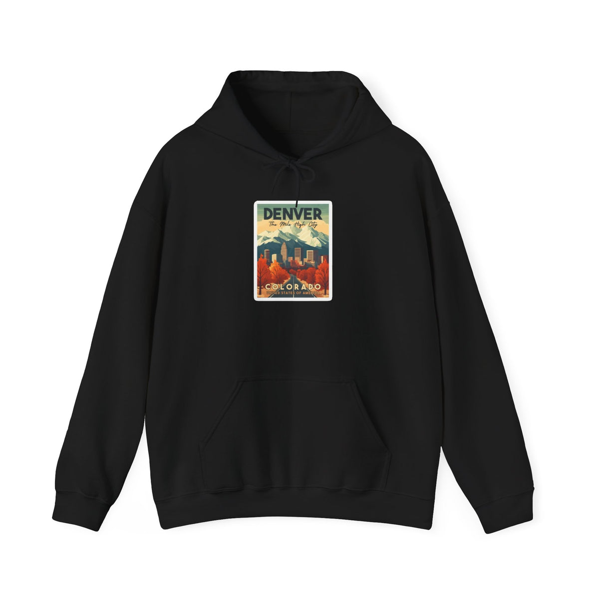 Denver Vintage Travel Poster Hoodie