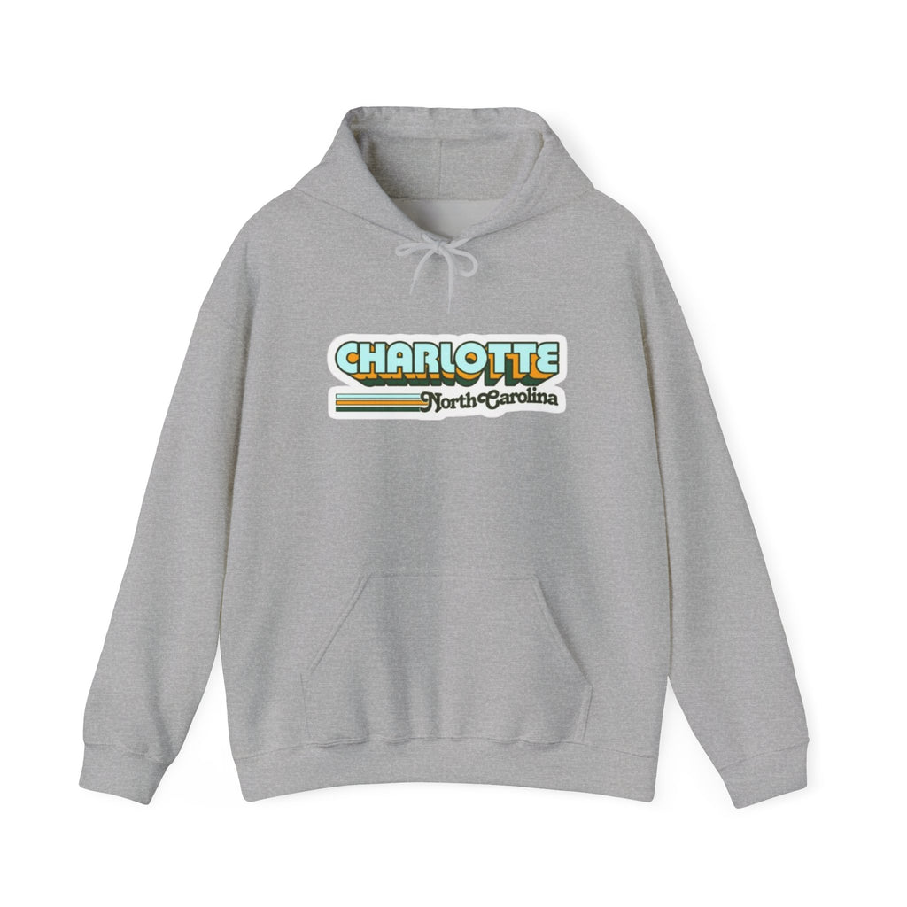 Charlotte North Carolina Retro Graphic Hoodie