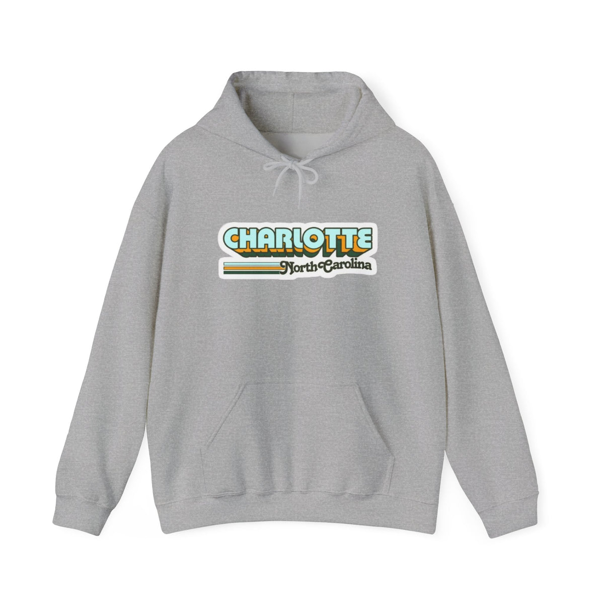 Charlotte North Carolina Retro Graphic Hoodie