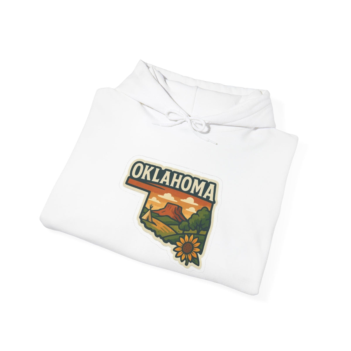 Oklahoma State Map Hoodie