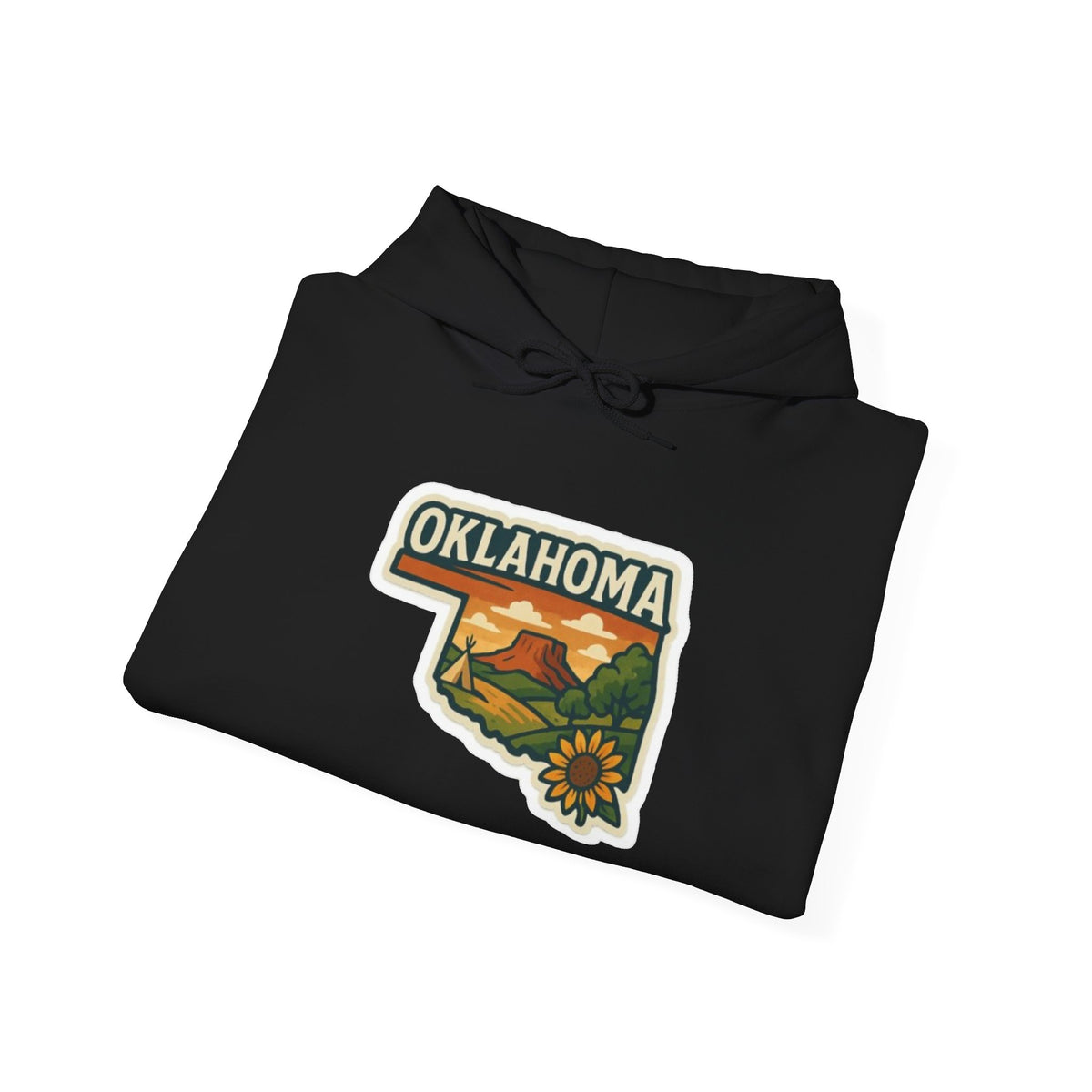 Oklahoma State Map Hoodie