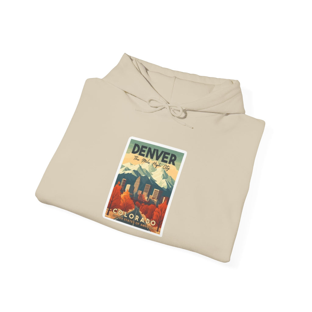 Denver Vintage Travel Poster Hoodie