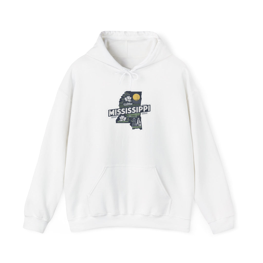 Mississippi Map Pullover Hoodie