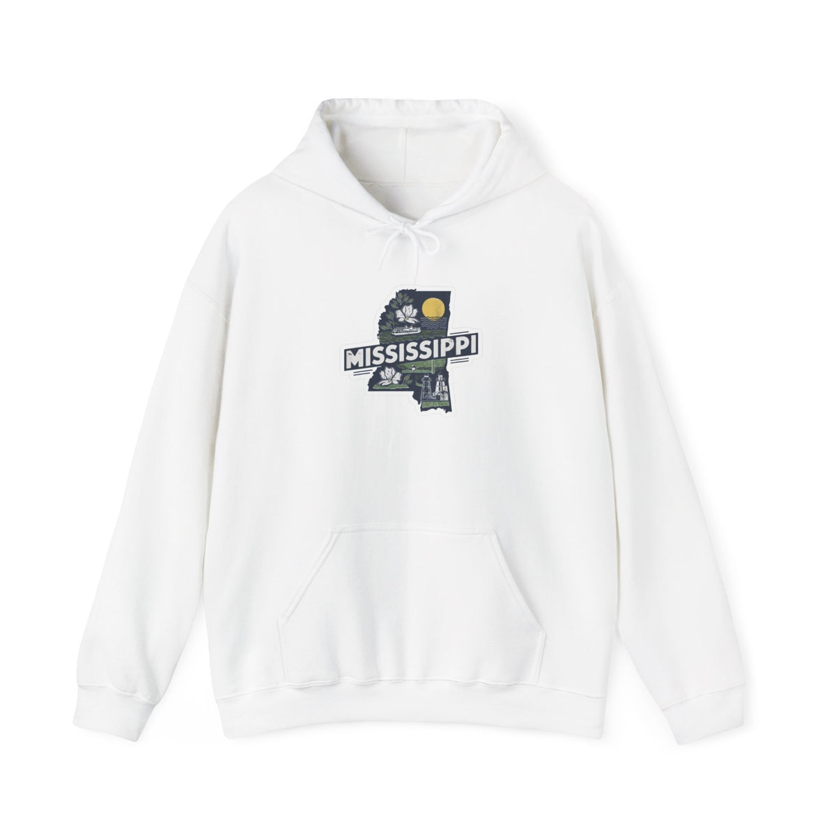 Mississippi Map Pullover Hoodie