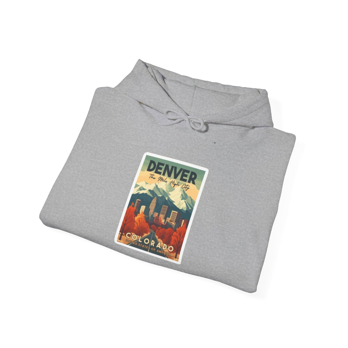 Denver Vintage Travel Poster Hoodie