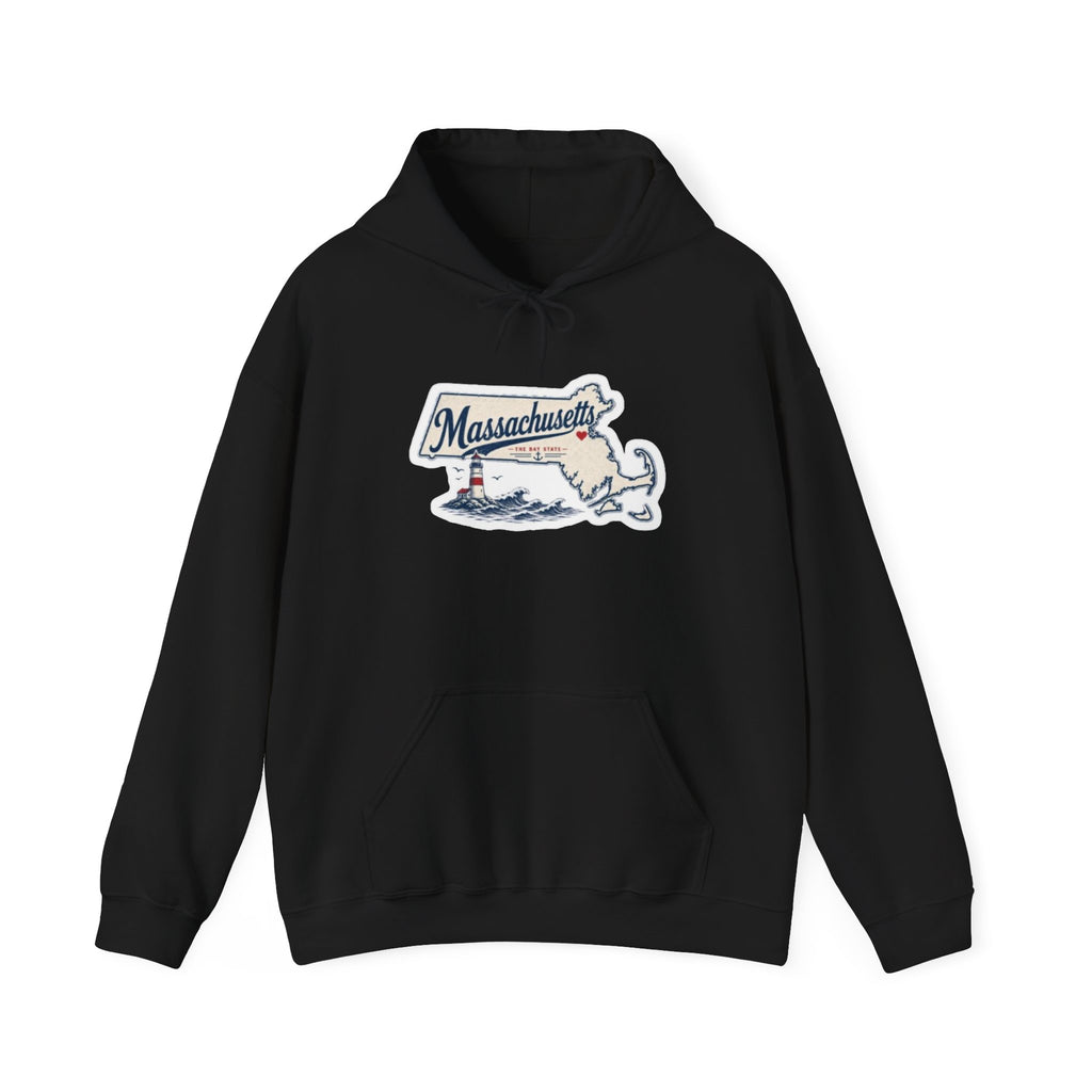 Massachusetts Map Souvenir Hoodie