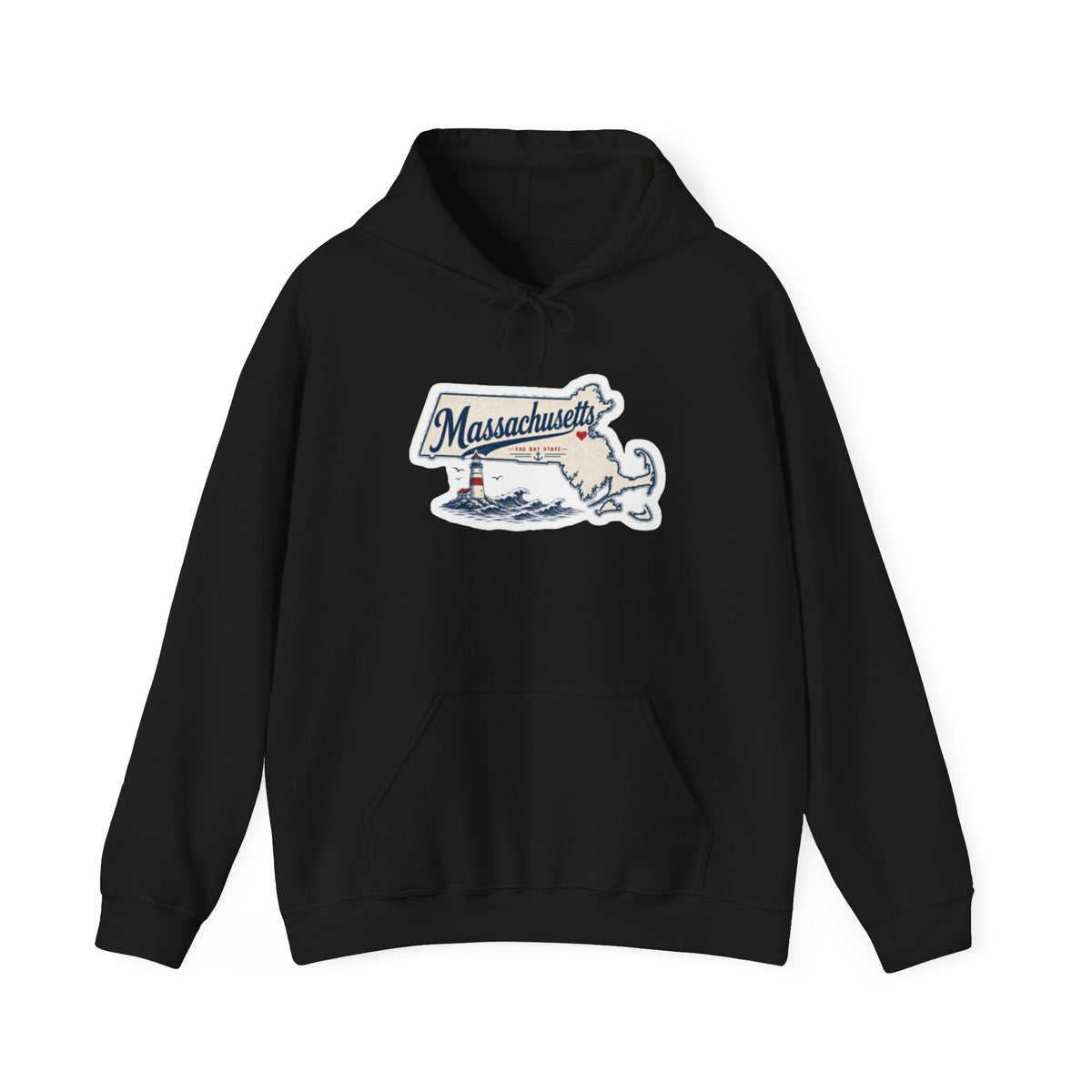 Massachusetts Map Souvenir Hoodie