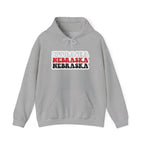 Nebraska Stacked Text Hoodie
