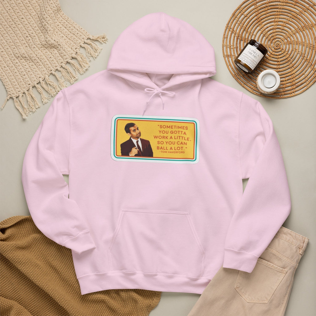 “Sometimes You Gotta Work a Little” Funny Motivational Quote Hoodie
