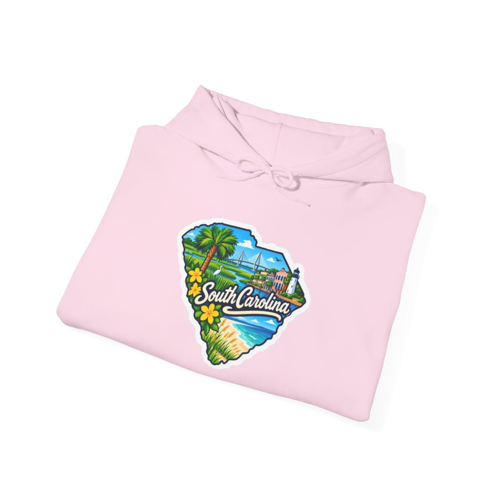 South Carolina Map Hooded Sweatshirt