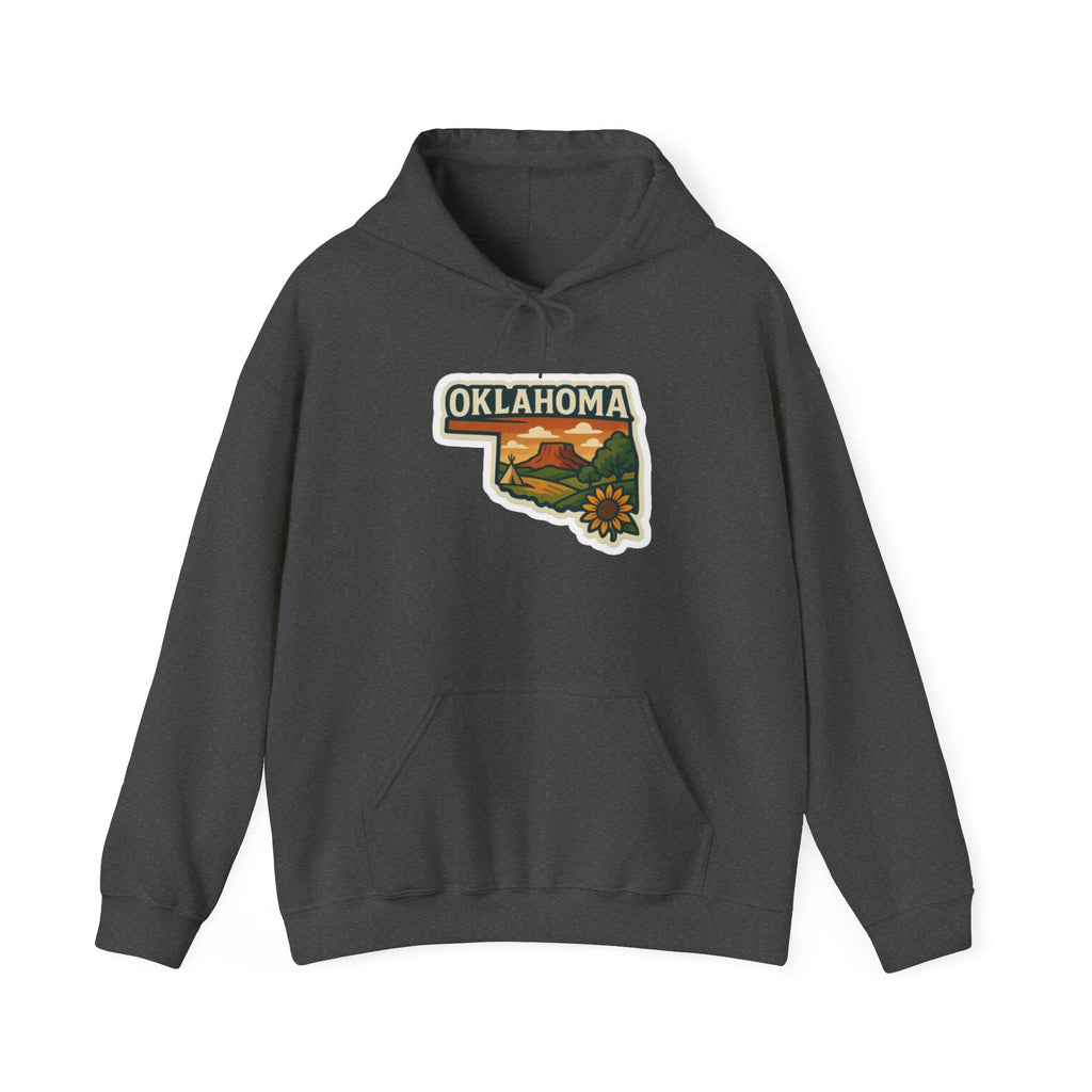 Oklahoma State Map Hoodie
