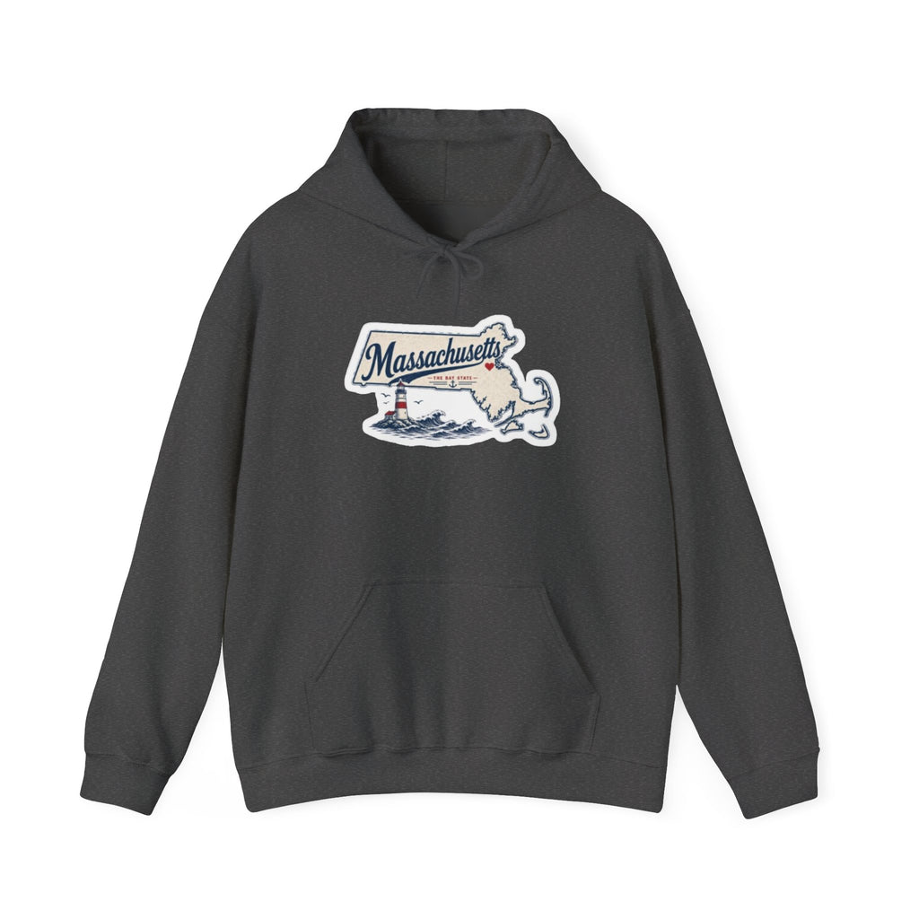Massachusetts Map Souvenir Hoodie