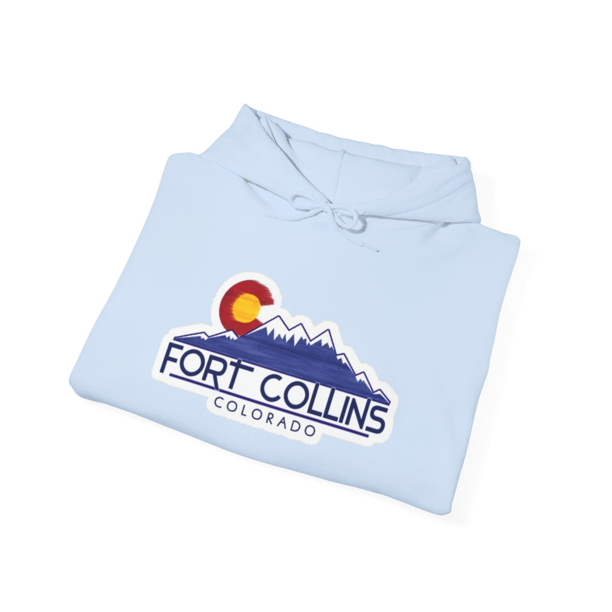 Fort Collins Colorado Mountain Logo Hoodie