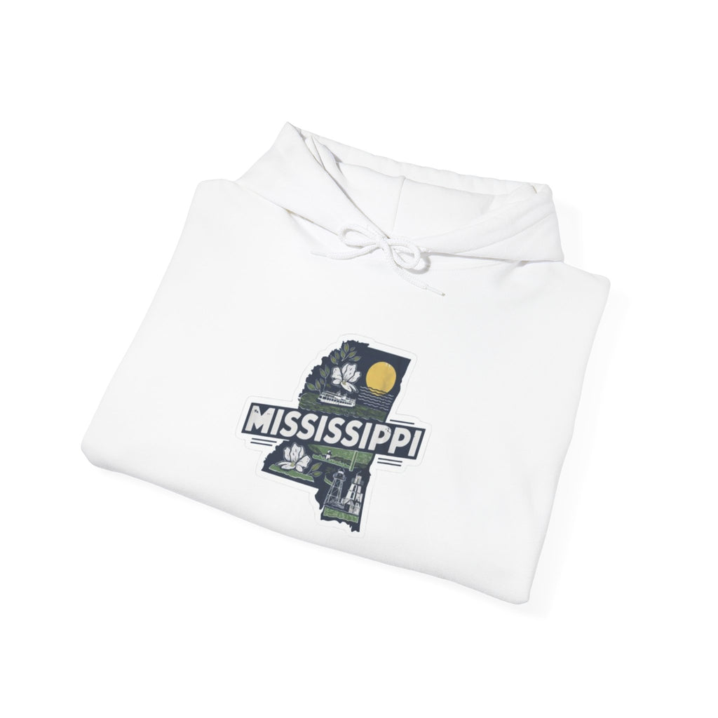 Mississippi Map Pullover Hoodie