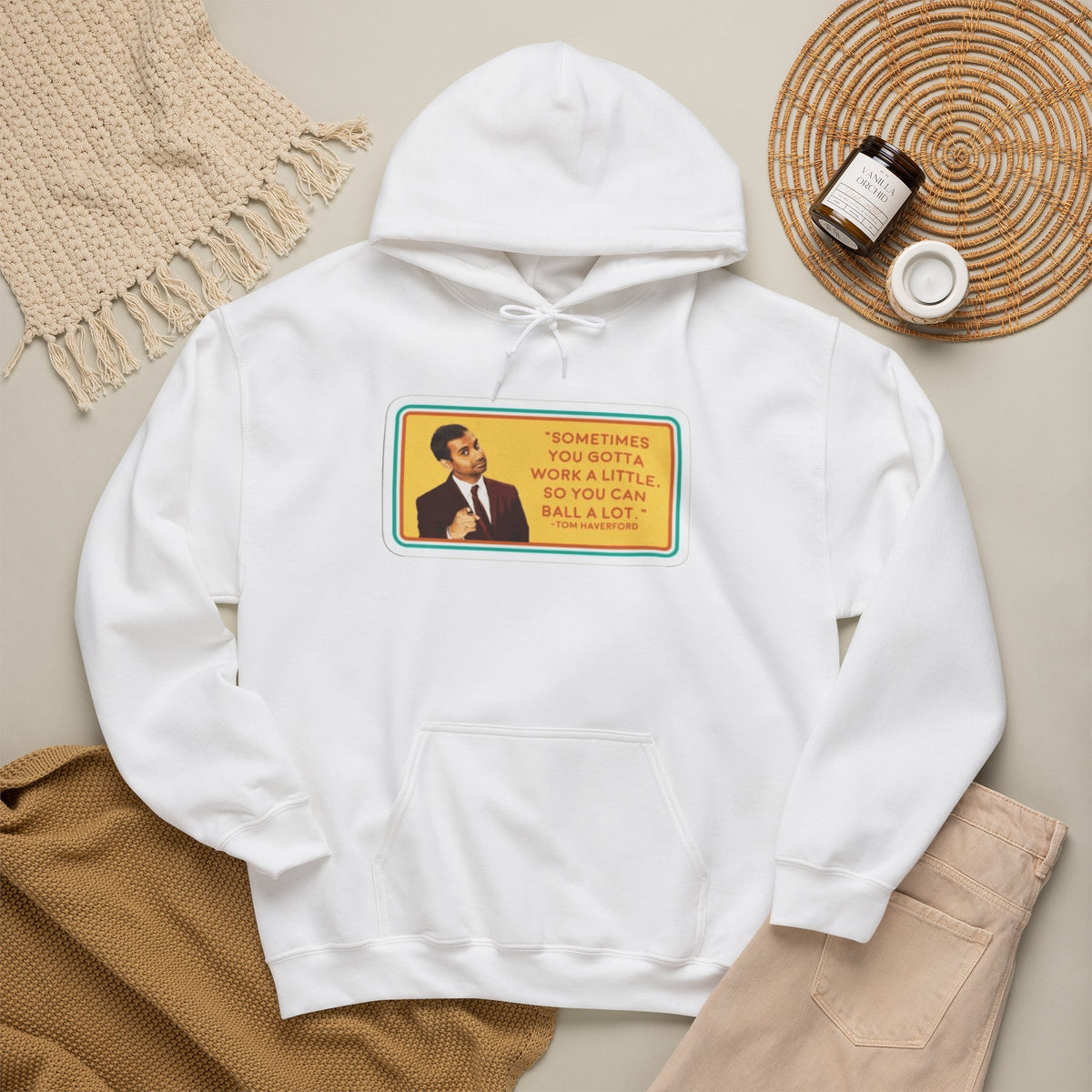 “Sometimes You Gotta Work a Little” Funny Motivational Quote Hoodie