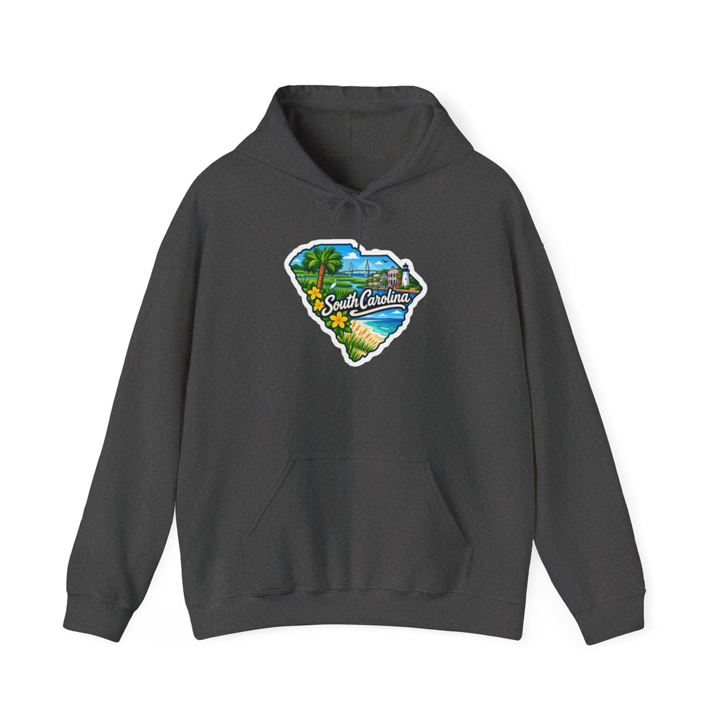 South Carolina Map Hooded Sweatshirt