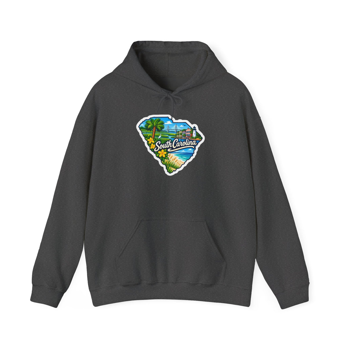South Carolina Map Hooded Sweatshirt