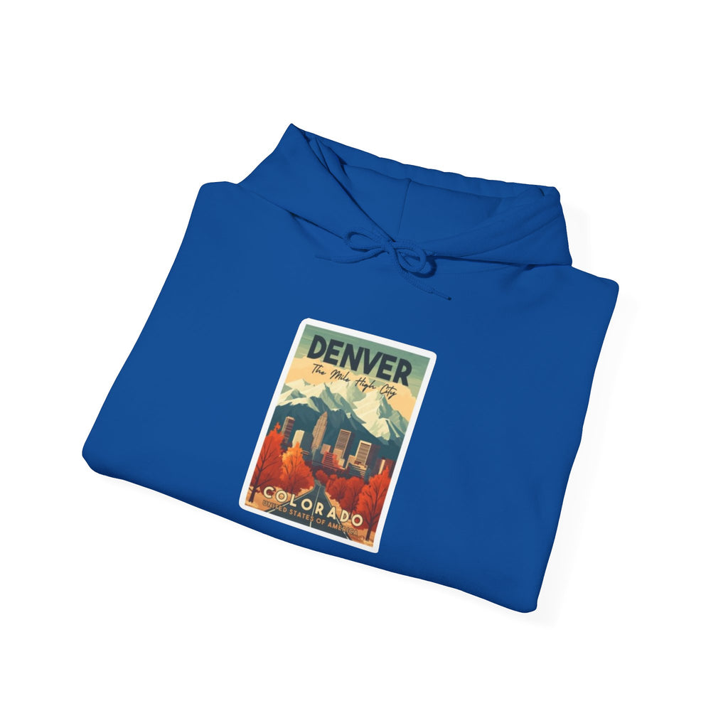 Denver Vintage Travel Poster Hoodie