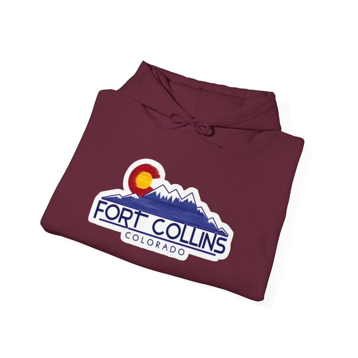 Fort Collins Colorado Mountain Logo Hoodie