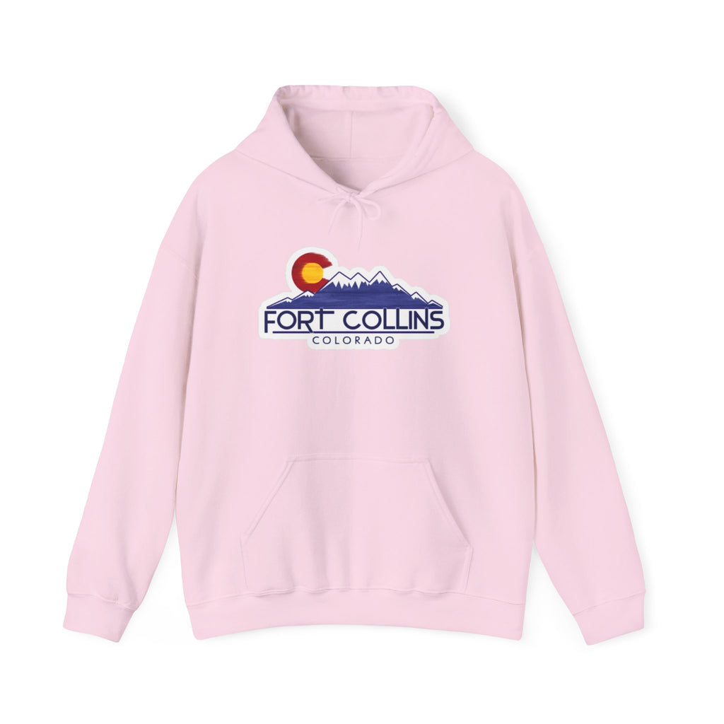 Fort Collins Colorado Mountain Logo Hoodie