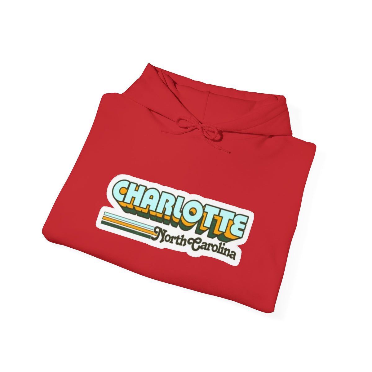 Charlotte North Carolina Retro Graphic Hoodie