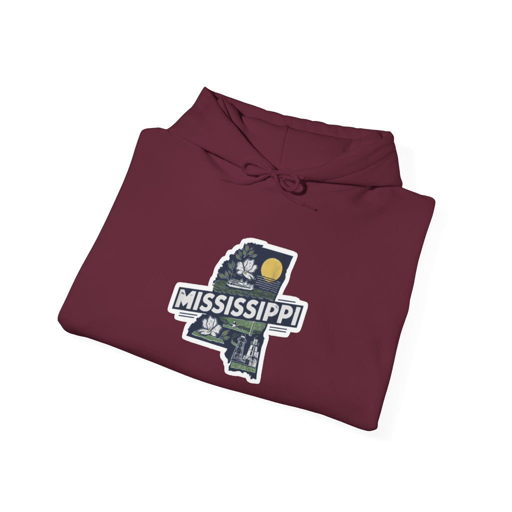 Mississippi Map Pullover Hoodie