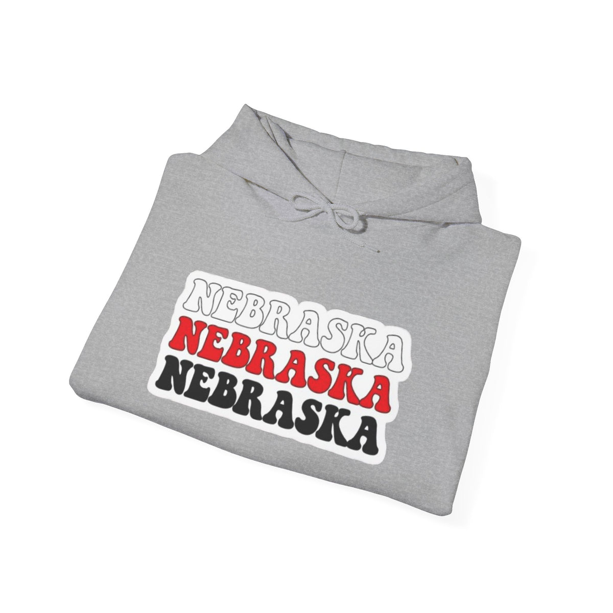 Nebraska Stacked Text Hoodie