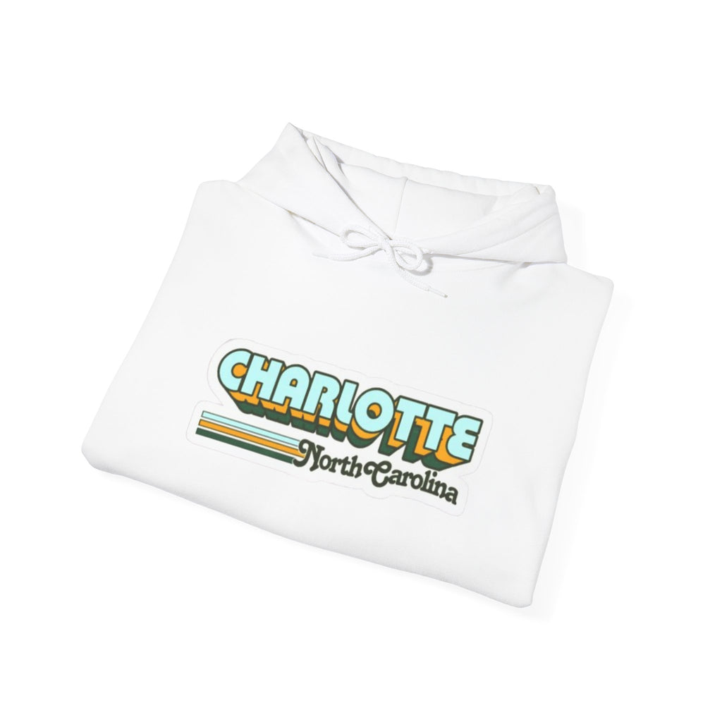 Charlotte North Carolina Retro Graphic Hoodie