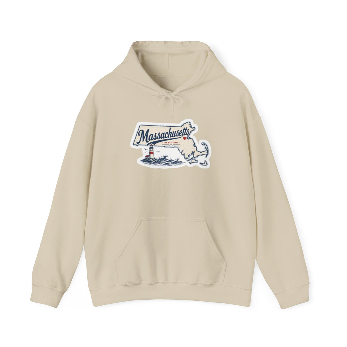 Massachusetts Map Souvenir Hoodie