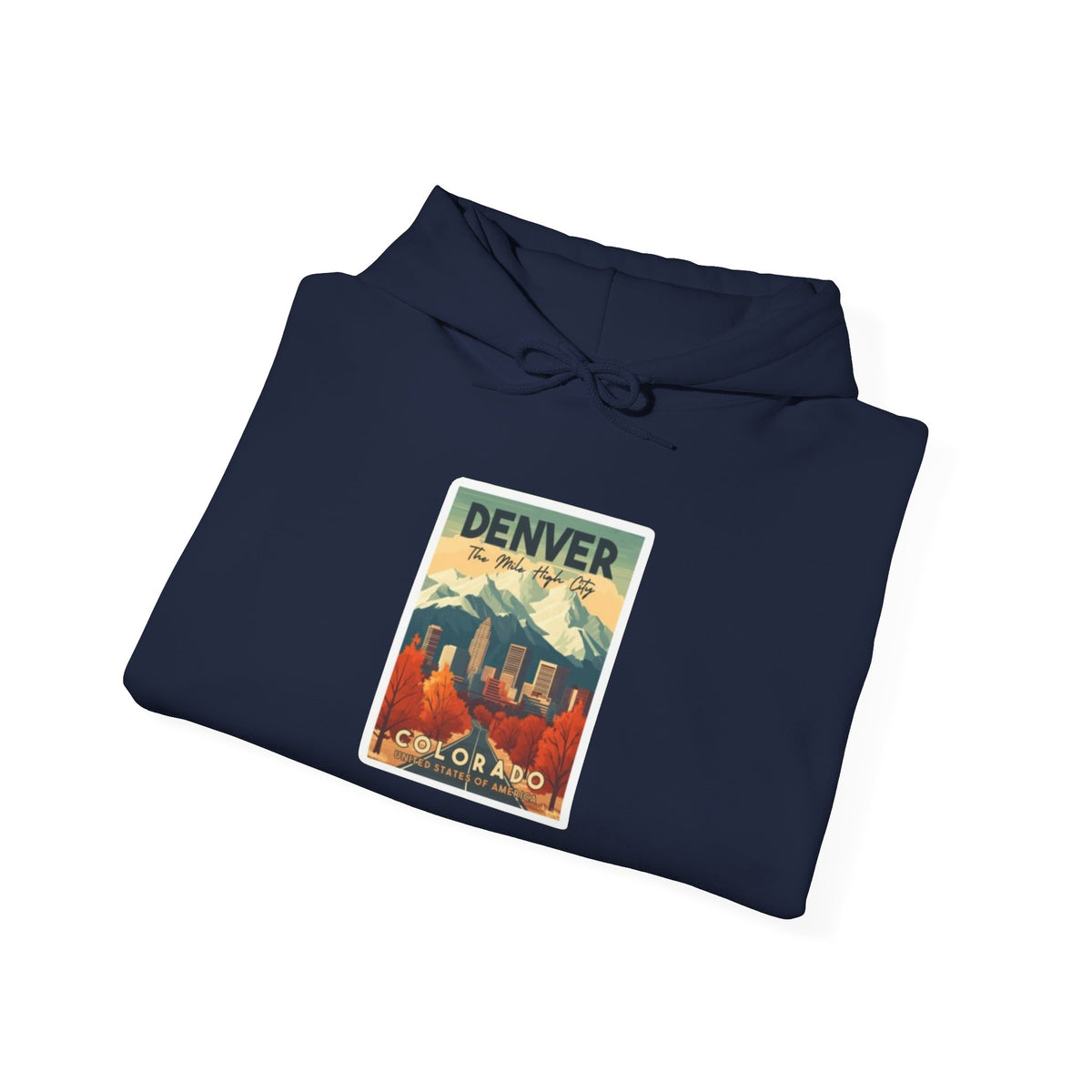 Denver Vintage Travel Poster Hoodie