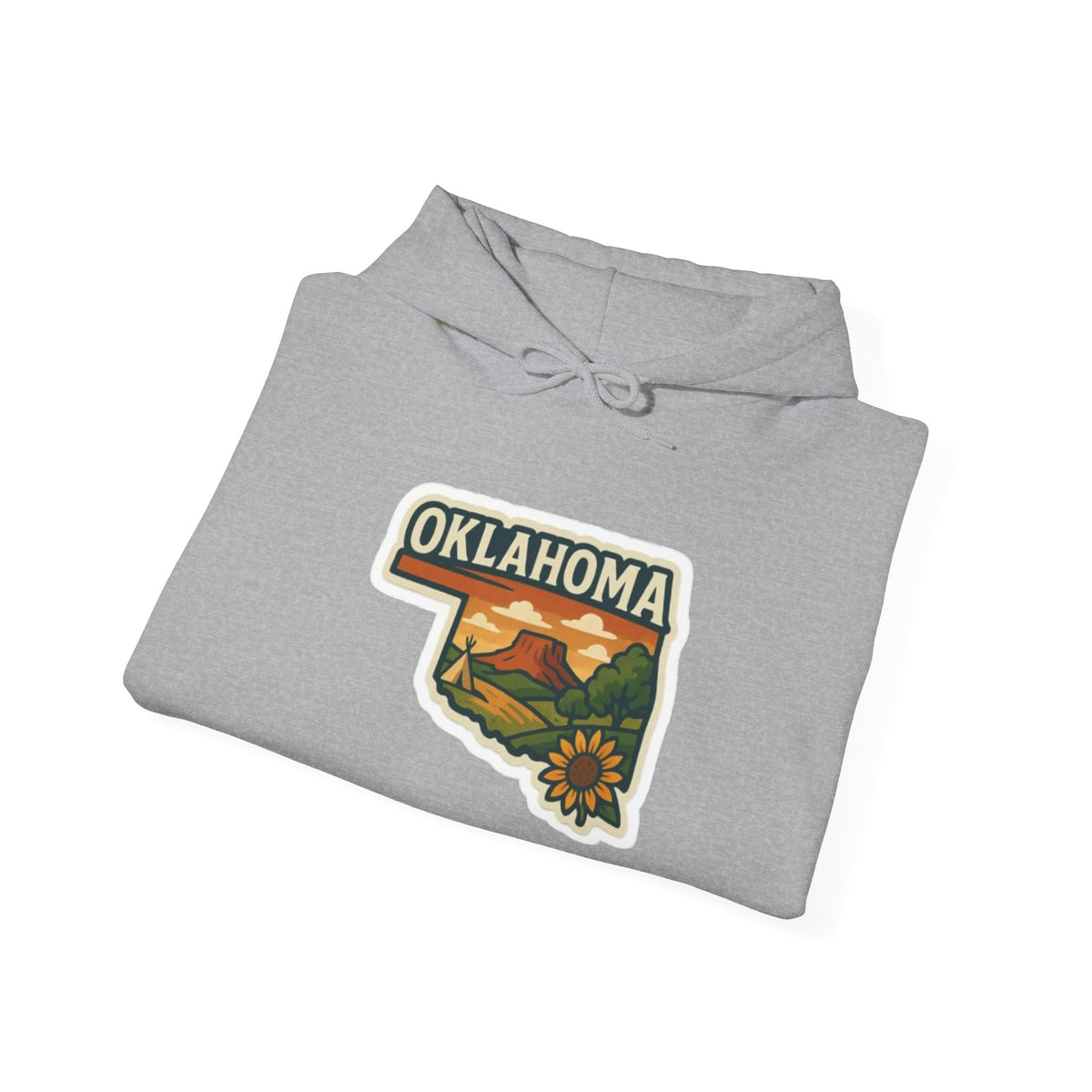 Oklahoma State Map Hoodie