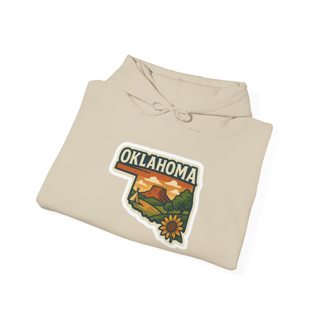 Oklahoma State Map Hoodie