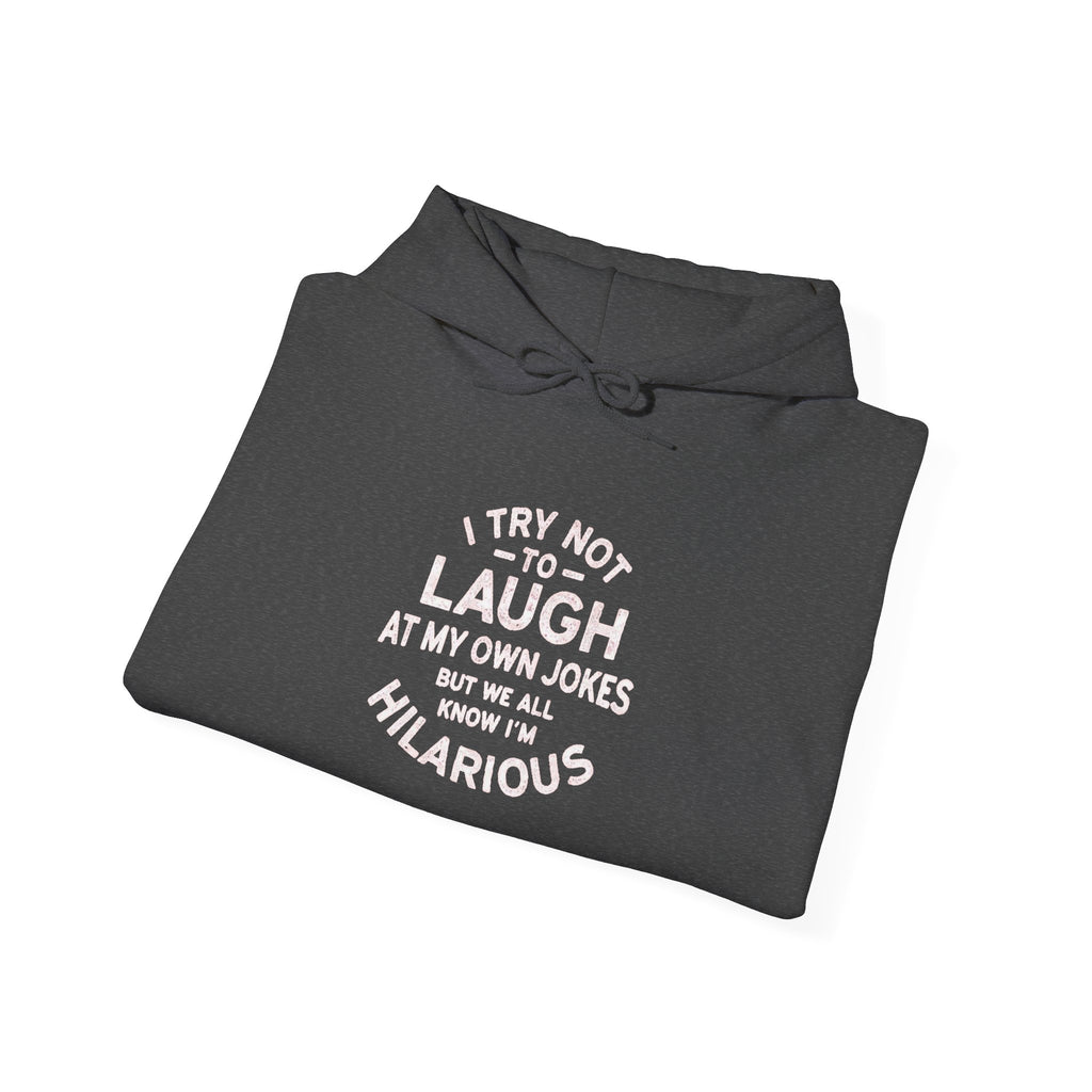 I Try Not to Laugh at My Own Jokes Funny Humor Unisex Hoodie