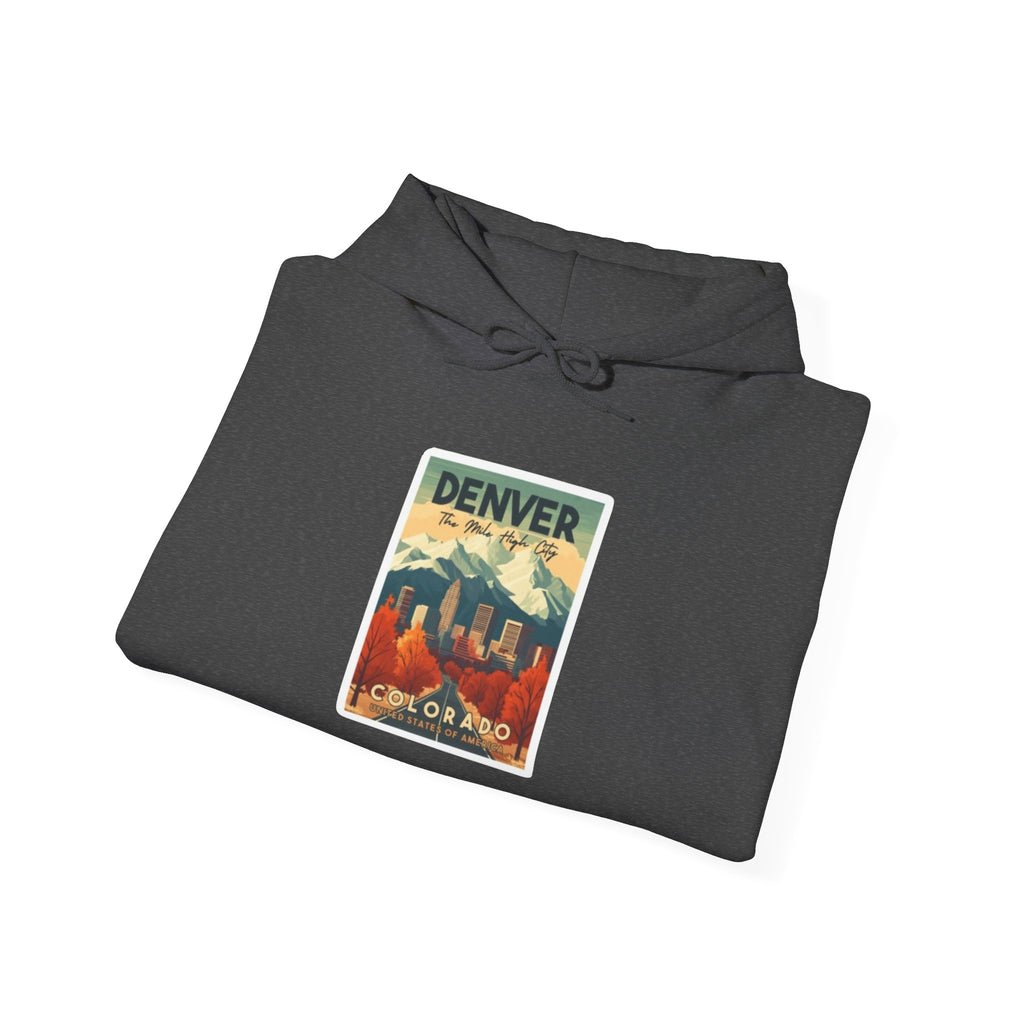 Denver Vintage Travel Poster Hoodie
